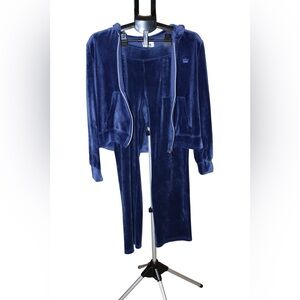 Juicy Couture Blue Velour Track Set • Zip Hoodie XL • Pants Small • Mixed Sizes
